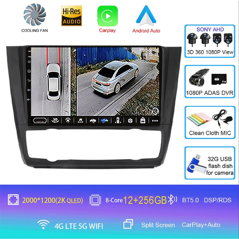 Android 12 For BMW Serie 1 Serie 1 E88 E82 E81 E87 2004-2012 Multimedia Navigation GPS Video Autoradio Player Car Stereo Carplay