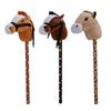 Stick Horse Plush with Neighing Galloping Sounds Pony Horseback Riding Game Stuffed Stick Horse Anim