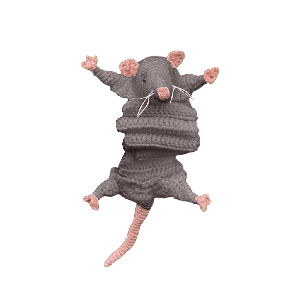 Ручная вязка крючком Шарф-крыса – Забавный Уютный Животный Шарф, Причудливый Теплый Шарф на Шею, Значимый Подарок на Зиму