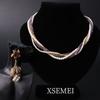 Multi-layer Layered Necklaces, Sweater Chains, Amethyst, Glass, Pearl and Grape Earrings