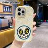 Phone Case: 2D flat design suitable for iPhone 18 17 16 15 14 13 Pro protective case, couple style, skull round logo, Christmas and Halloween gifts