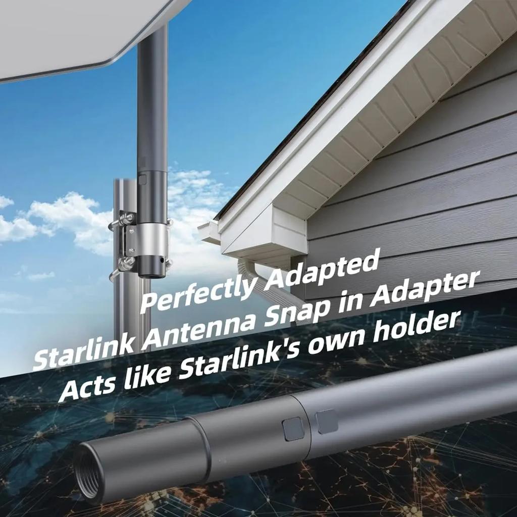 Монтажный комплект для крепления Starlink Mount Adapter для крепления на столбе для прямоугольной спутниковой антенны Starlink V2 Комплект для наружного монтажа