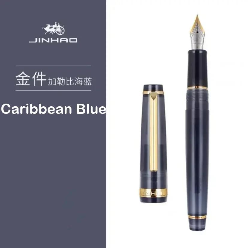 JINHAO 82 Перьевая ручка Прозрачная Ручка-спиннер Золотая EF F M Перо Деловые Офисные Школьные принадлежности Чернильные ручки Канцелярские товары