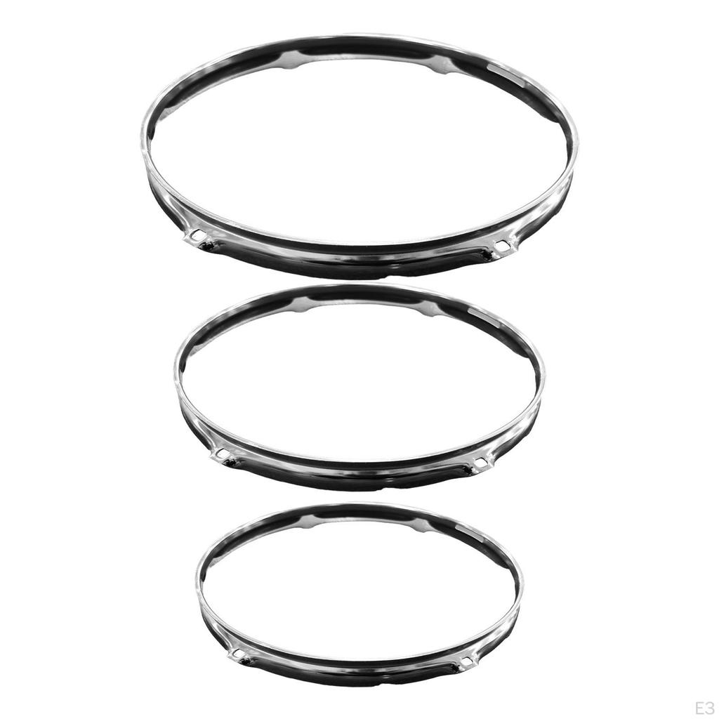 Hole 6 Rim Hoop Drum Steel Instrument Parts Snare Batter Percussion Hoop For