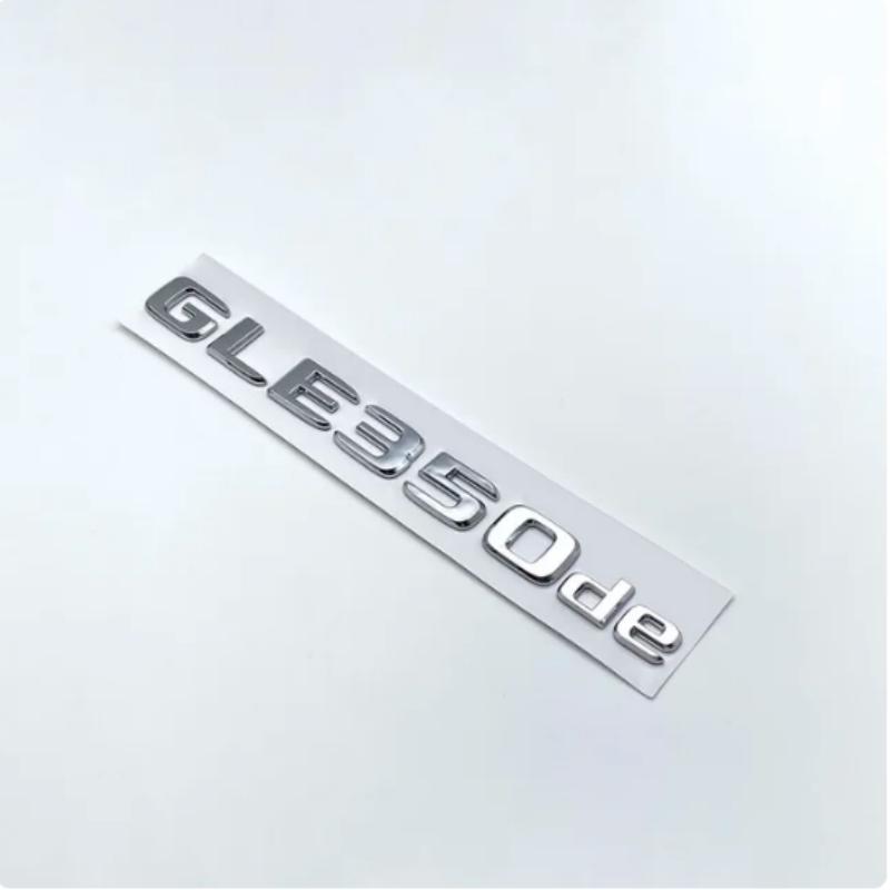 3D ABS Chrome Glossy Black Letters GLE350e GLE350de GLE500e 4Matic Emblem for Mercedes Benz W166 Car Trunk Logo Sticker BF1