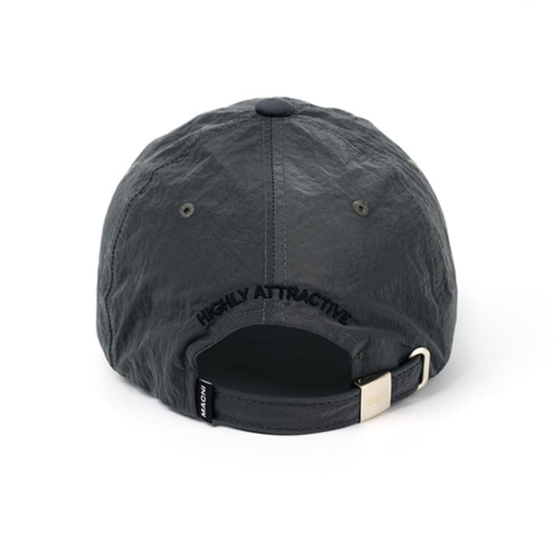 macni NYLON LLR DEEP BALL CAP CHARCOAL