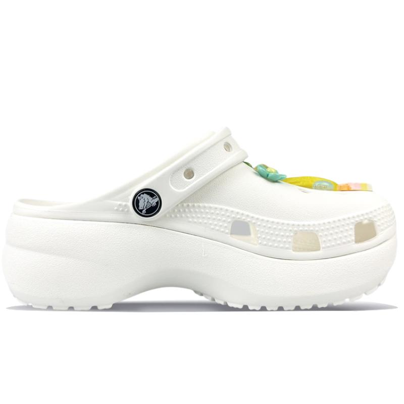 Crocs Классические сабо на платформе BNK Лимонный сон Звезда Сладкий Крутой Подарочная коробка Дырочные туфли Женские Зеленые и Белые