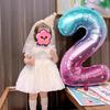 32-Inch US Number Birthday Party Balloons - Individual Aluminum Film
