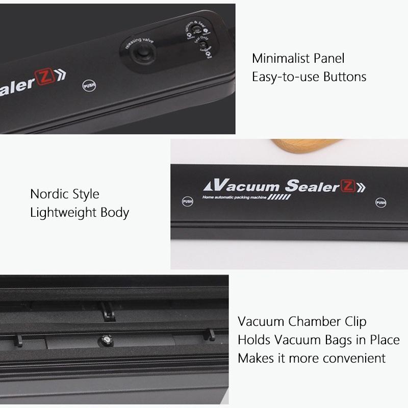 220V/110V Food Vacuum Sealer Free 10 Vacuum Bags Plastic Sealer Household Small Food Packaging Automatic Sealer