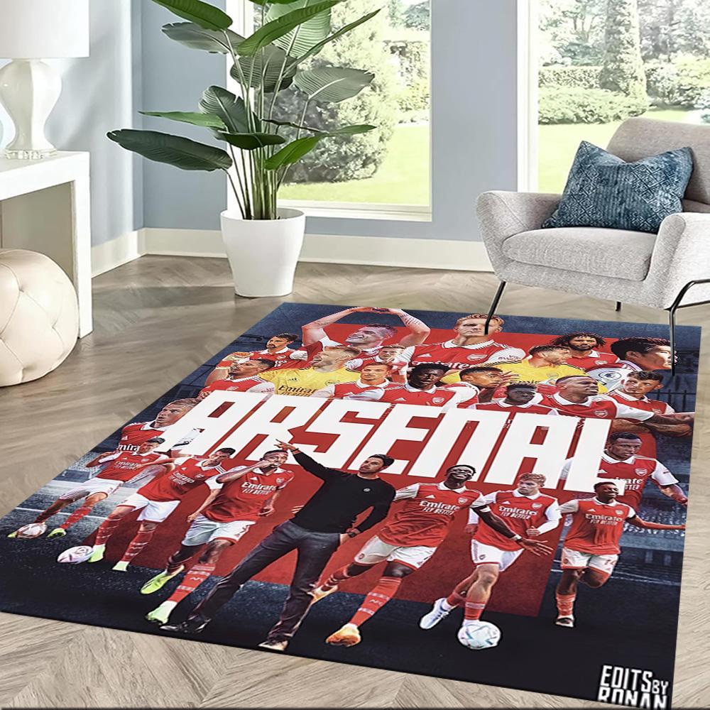 Arsenal Floor Rug Office Rug Suitable for Playrooms Bedrooms Kitchen Dormitory Anti-slip Rug Decorate Offices Birthday/Christmas Gift