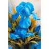 5D DIY полная круглая алмазная живопись, вышивка, мозаика, синяя геральдическая лилия, цветы, вышивка крестиком, ремесленный комплект, украшение для дома