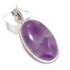 Sage Amethyst Gemstone 925 Sterling Silver Jewelry Pendant 2.09"