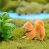 Adorable Akita Dog Figurine For Diy Succulent Decoration Resin Miniature
