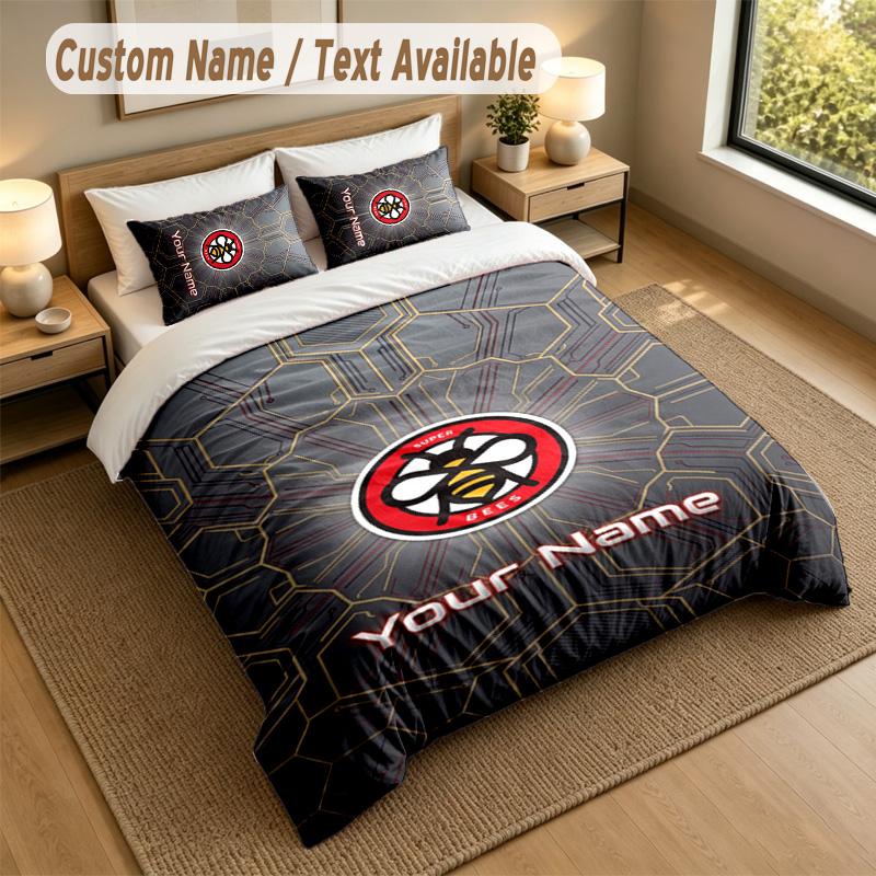 3Pcs Bedding Set Custom Name Text, 1 Sheet 2 Pillowcases Home Bed DecorBrentford Football