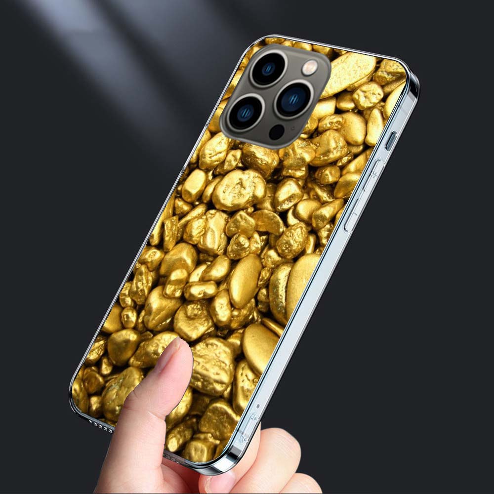 Чехол для телефона 'Золотой слиток Богатство и Финансы' Для Iphone 16E 15 Pro 14 Plus 17E 16 17 Pro Max Air 11 12 13 Mini Ударопрочный Capa Милый