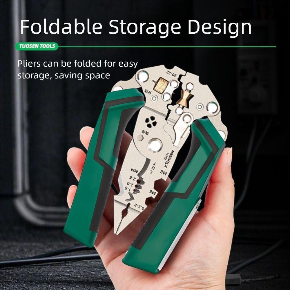Складной тестер напряжения 10 в 1 функция Многофункциональный стриппер для проводов Использование электриком