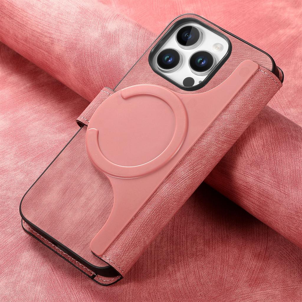 Кожаный чехол-бумажник с откидной крышкой для IPhone 17 Air 16 15 Pro Max 14 Plus 13 12 16E для Magsafe Съемный держатель с слотами для карт Обложка LMW-03