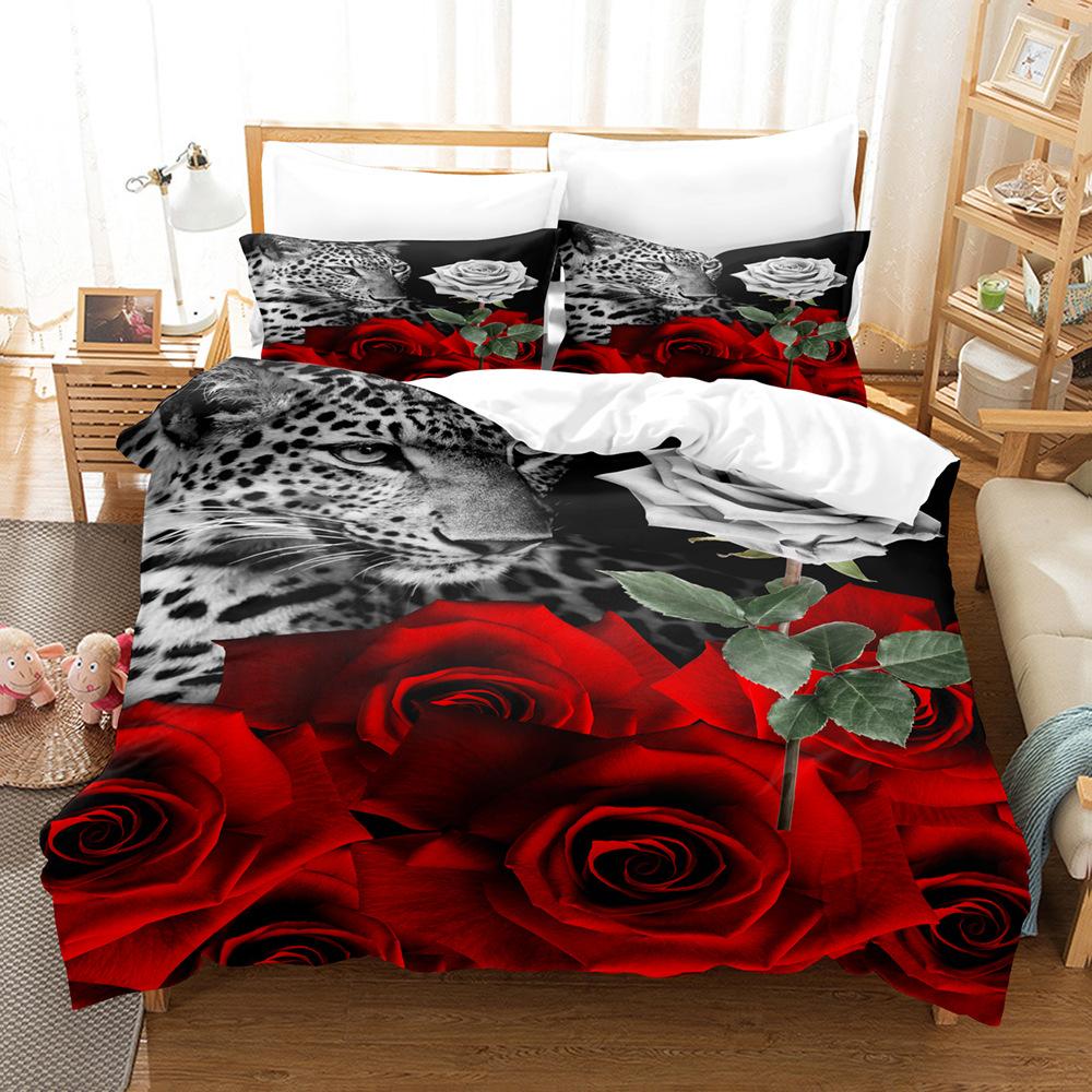 Модная технология печати, 3D цифровая печать, постельное белье, пододеяльники, наволочки, комплекты из трех предметов