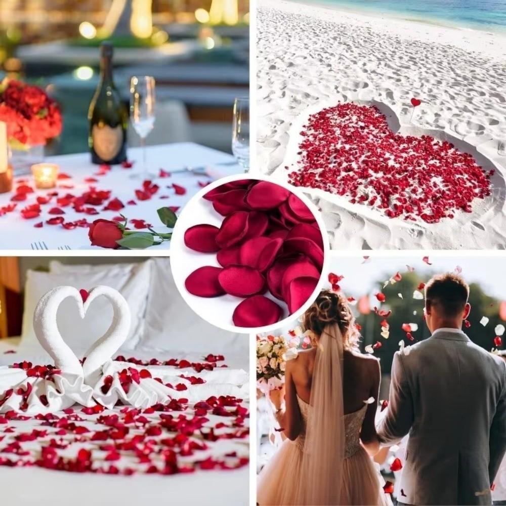 30/50/100pcs White Artificial Rose Flowers Silk Homme Decor Silk Rose Petals  Bridal Showers