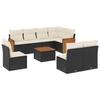 VidaXL Salon de Jardin avec Coussins 9 pcs, Canapés de Terrasse, Ensemble de Meubles de Patio, Mobilier d'Extérieur, Noir 3260131