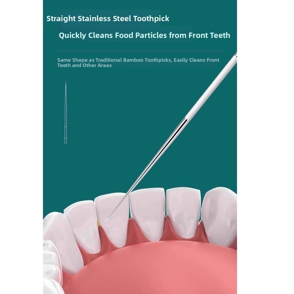 3/7pcs Reusable Toothpicks Pocket Set Stainless Steel Portable Teeth Cleaner for Tooth Oral Clean