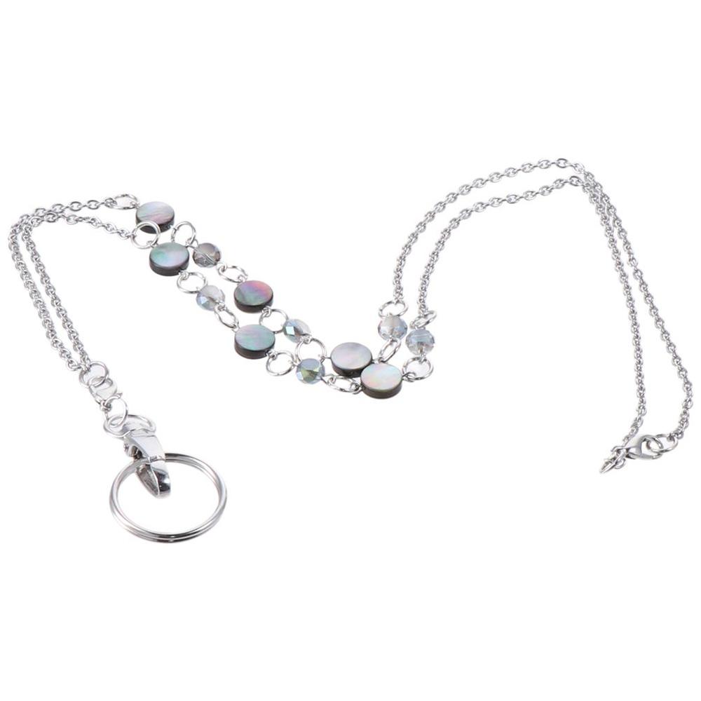 1 шт. Шнурки для ключей Ожерелье-шнурок из нержавеющей стали Держатель для бейджа ID-карты Модные шнурки Женские