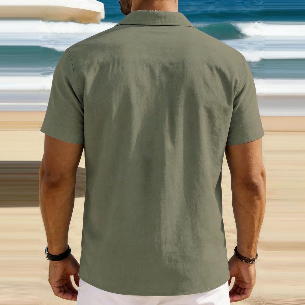Men's Vintage Cotton And Linen Loose-fitting Shirt