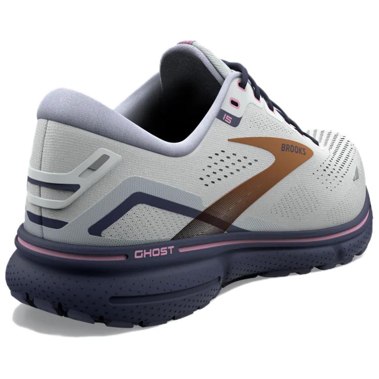 Brooks Ghost 15 Удобные Универсальные Нескользящие Прочные Низкие Марафонские Беговые Кроссовки Женская кроссовка Серый Медный 120380-1B-492