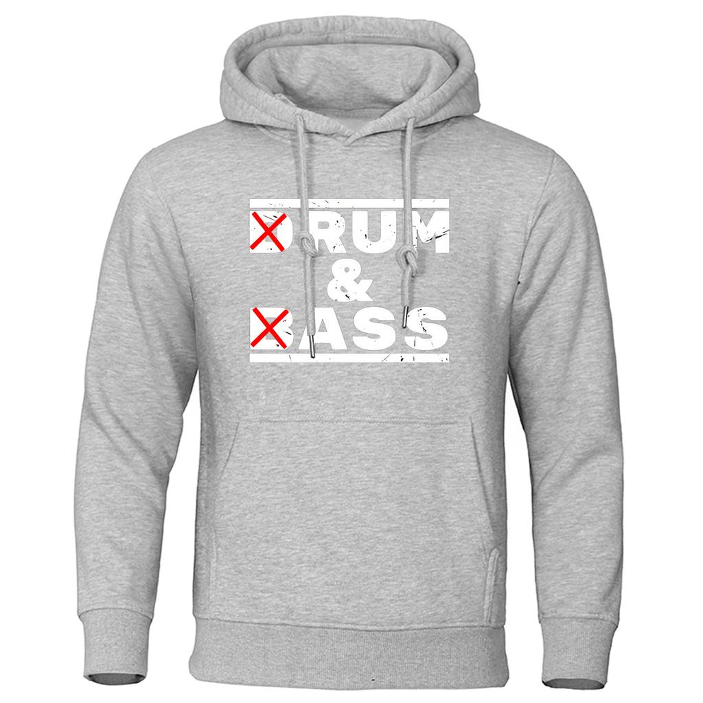 Pullover Hoodies 2025 Spring And Autumn Men's Drum & Bass Lovers Rum & Ass Funny Quote Logo Print Premium Brand Coat