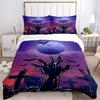 3pcs Halloween Horror Hand Rising from Graveyard Comforter Set with One Quilt Cover and Two Pillowcases (No Core) - Festival Gift, Home Decor, Anime C