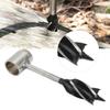 Stainless Steel Hand Auger Wrench Portable Design Bushcraft Hand Auger  For Bushcrafting