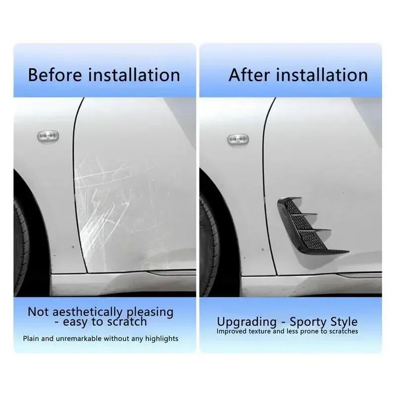 1 пара боковых вентиляционных отверстий, накладка на крыло, наклейка, автомобильный воздухозаборник на бампер, наклейка на капот, экстерьер автомобиля, универсальный