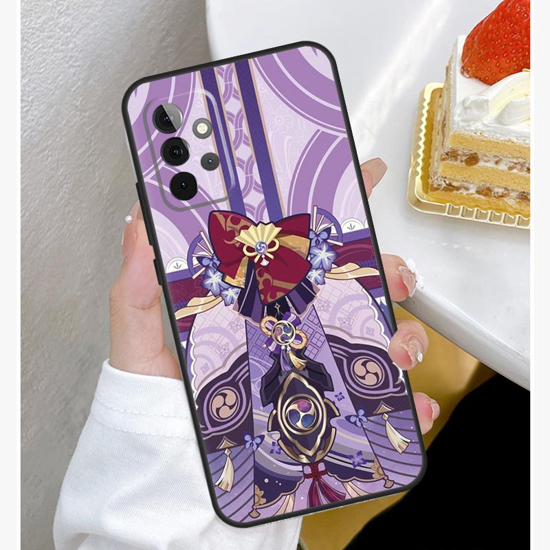 Чехол Genshin Impact Raiden Shogun для Samsung Galaxy A52 A32 A12 A14 A34 A54 A51 A71 A53 A33 A13 A15 A25 A35 A55