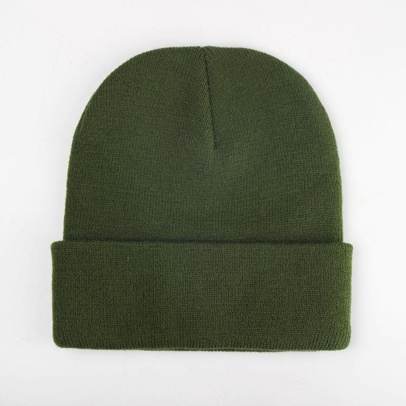 Brimless beanie big head circumference knitted hat knitted hat knitted hat black knitted hat outdoor warm hat