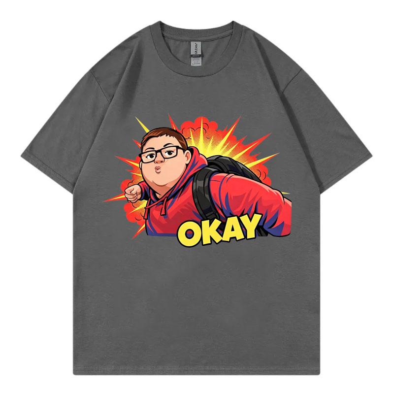 Funnny Okay Punch Kid Meme Tshirts Unisex Unisex Clothing High Street Fashion Trend Tshirt Summer 100cotton Casual Loose T Shirt