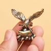 1 шт. латунная статуэтка орла, скульптура ручной работы, украшение в виде старинной медной птицы, украшение для домашнего офиса, стола, животного