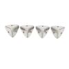 4Pcs Silver Metal Corner Brackets Angle Brace Protector Trunk Box Case Chest