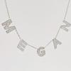 Customized Trendy 925 Sterling Silver Jewelry14K Gold-plated Necklace 10MM  Zircon  Letters Personalized First Name Necklace