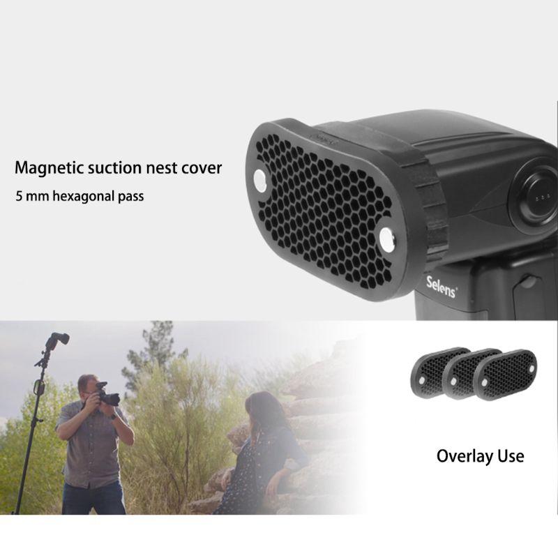 Универсальная сотовая решетка для внешней вспышки камеры Speedlite, черный, аксессуары для фотостудии