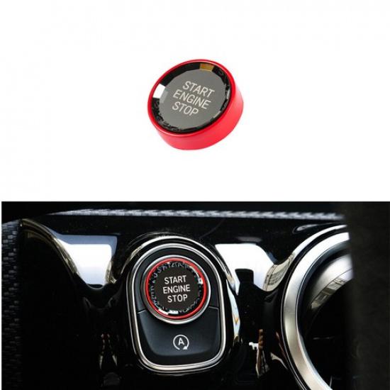Red ABS Crystal Car Engine Start Stop Button Trim For Benz A class W177 -25