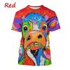 Fashion 3D T-shirt Personality Oil Painting Cow Face Graphic T Shirts Short-sleeved Animal Printing Tees Tops Casual Oversized Mens Tshirt