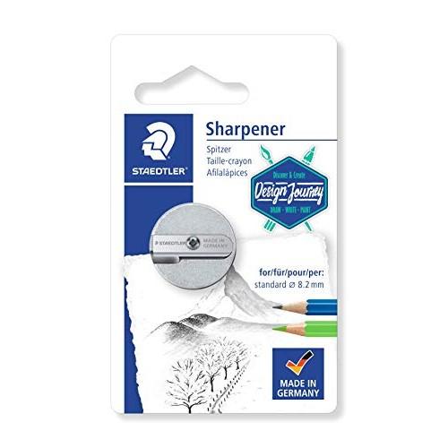 Двухдырочная точилка для карандашей Staedtler Mars, немецкого производства, для карандашей (23град) и цветные карандаши (30 град), вмещает до 8,2 мм, 1 шт., 510