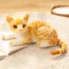 27/33/40CM Realistic Cartoon Simulation Cat Plush Toy Children's Soothing Companion Sleeping Flower Cat Doll Christmas Gifts