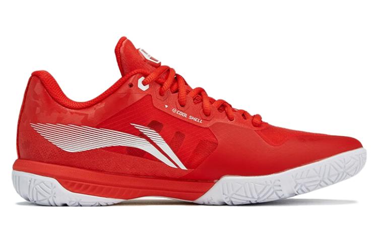 Li Ning Shadow Speed Pro Rubber Cushioning Slip Resistant Low top Badminton Shoes Unisex Red AYAT013-3