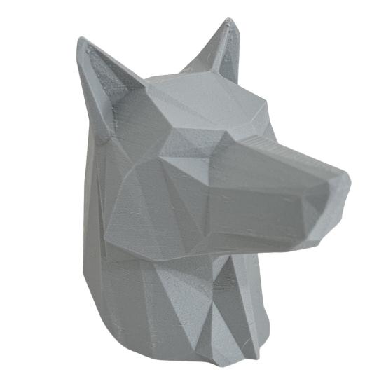 3D Printed Wolf Head Ornament Red Home Office Desktop Trailer Hat Statue Sculpture Coupling Cover