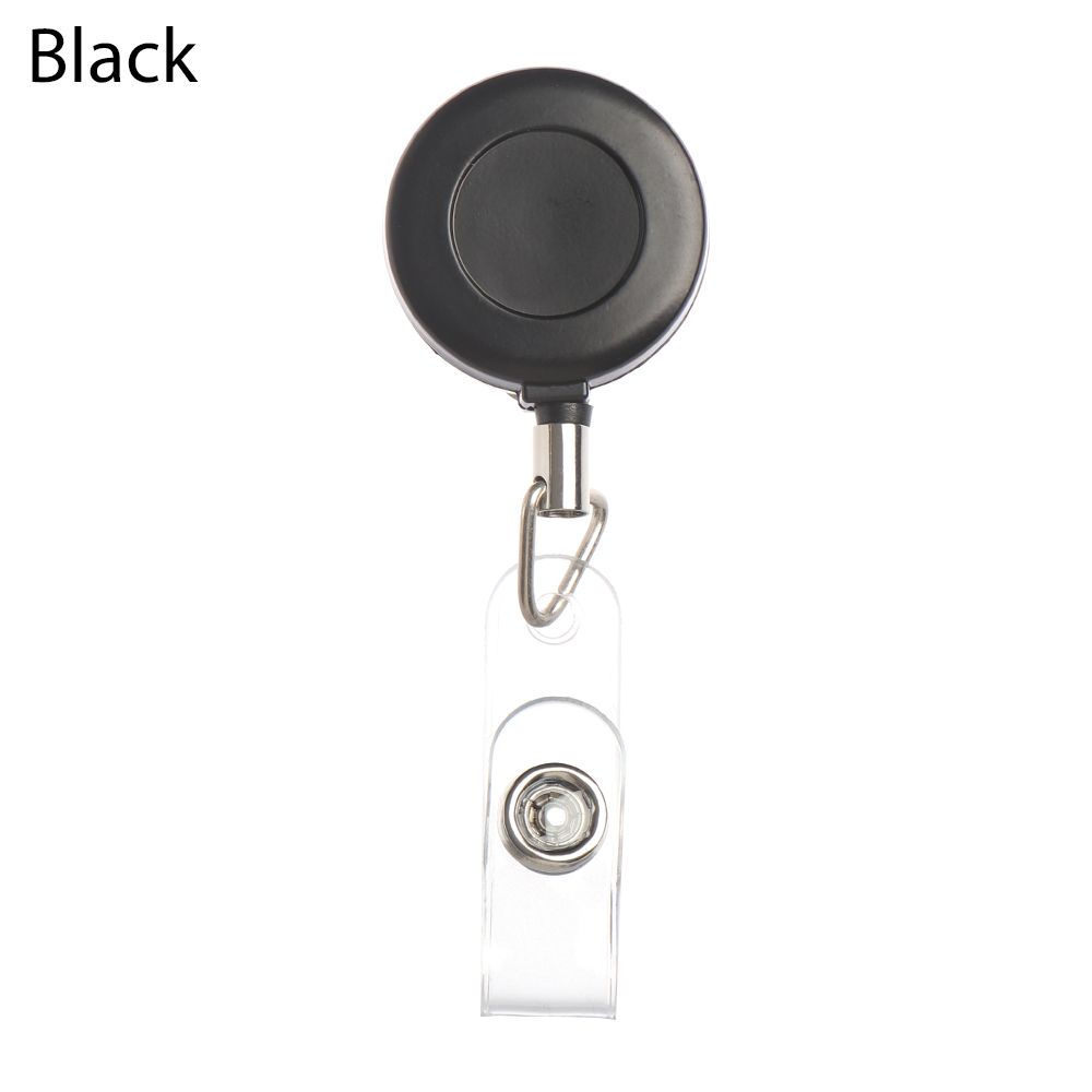 1pc Office Supplies Anti-Lost Clip Metal ID Name Card Lanyards Badge Holder Key Ring Retractable