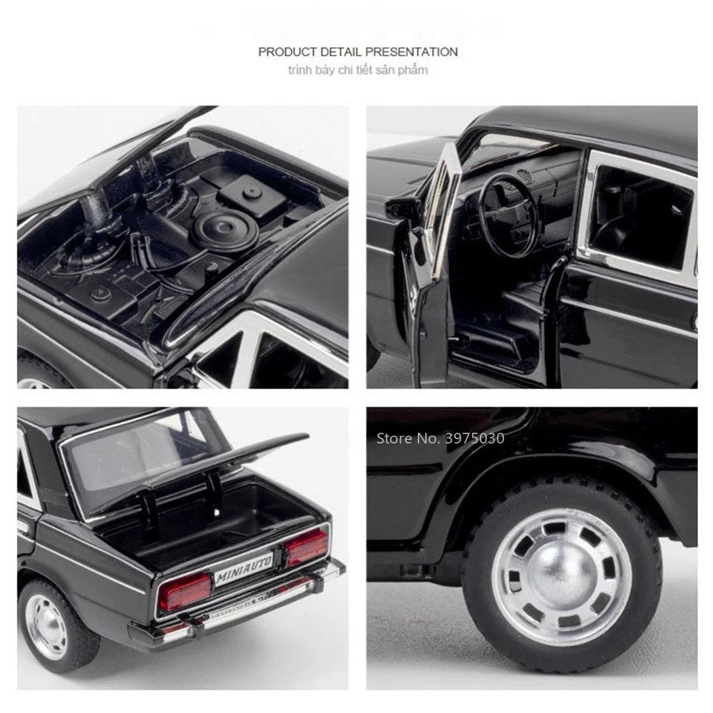 1/24 LADA 2106 литая модель автомобиля литые машины игрушечные машинки со звуком и светом коллекция игрушек для мальчиков подарок на день рождения дети