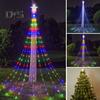 Рождественская елка каскадные мерцающие огни 8 режимов Регулируемая функция таймера Водонепроницаемый Простая установка каскадные мерцающие огни для елки