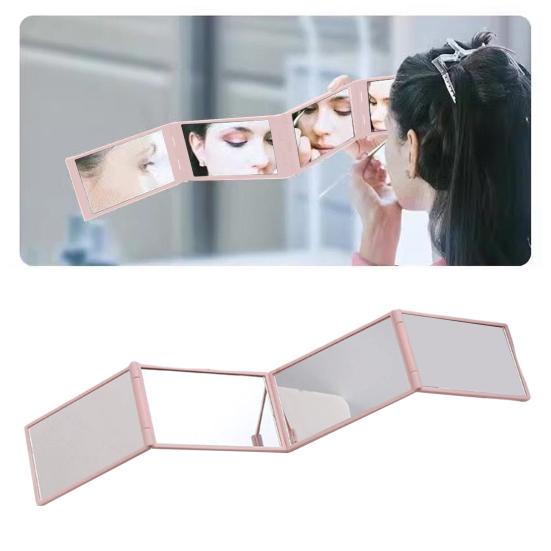 Складное зеркало для самостоятельной стрижки волос, вид сзади, в наличии, складное зеркало для макияжа, 4-стороннее плетение, парикмахерское, для укладки волос, ухода, ручное зеркало