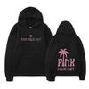 Mens Hooded Cotton Blend Sweatshirt With Print Design Loose Fit Casual Wear